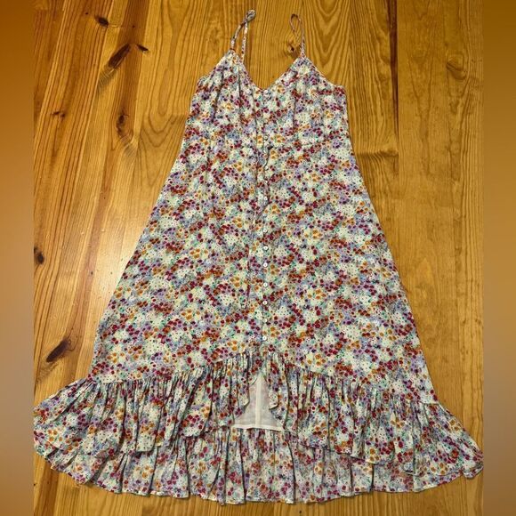 Rails Frida Fleur Floral Meadow Midi Dress Boho Peasant Romantic Bohemian MED - Picture 4 of 13